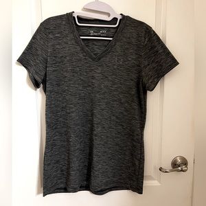 Women’s v neck loose fit heat gear black/ silver